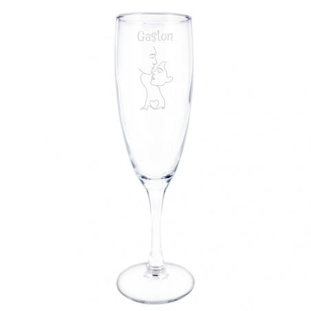 Flûte mariage gravé