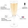 Coupe de champagne couple minimaliste gravé