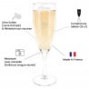 2  flûtes à champagne mains entrelacées gravées pour mariage