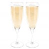 Duo de flûtes à champagne mains entrelacées gravées