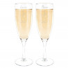 Duo de flûtes à champagne couple minimaliste