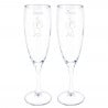 Duo de coupe à champagne couple minimaliste gravées