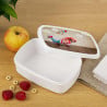 Boite repas blanche personnalisé