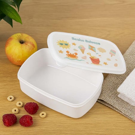 Boite repas blanche été personnalisé