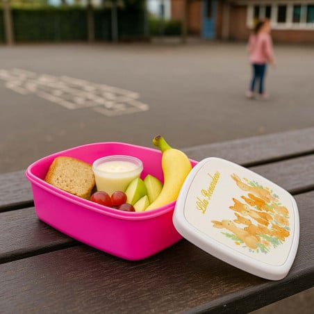 Lunch box rose animaux de la forêt personnalisée