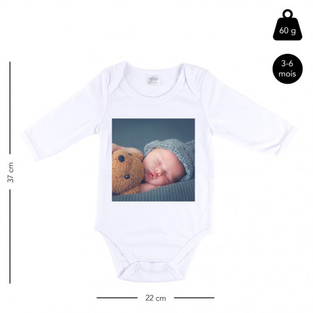 Body long bébé 3-6 mois avec photo