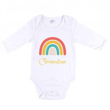 Body bébé Arc-en-ciel personnalisé | Cadeau unique