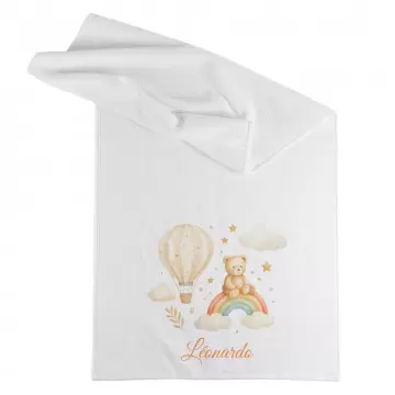 Serviette bébé personnalisée prénom | douce & ultra absorbante
