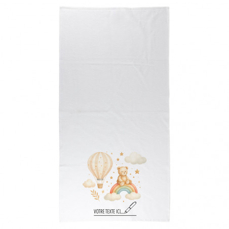 Serviette de bain bébé personnalisable avec votre texte