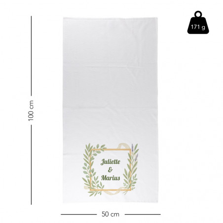 Taille de la serviette de bain couple ou mariage