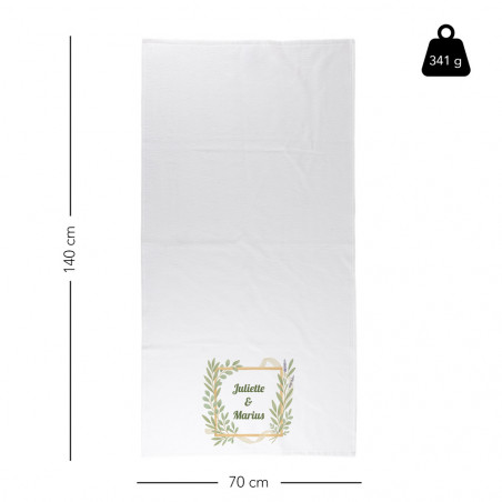 Taille de la serviette de bain couple ou mariage