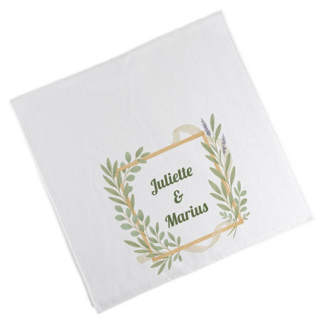 Serviette de bain couple ou mariage prénom
