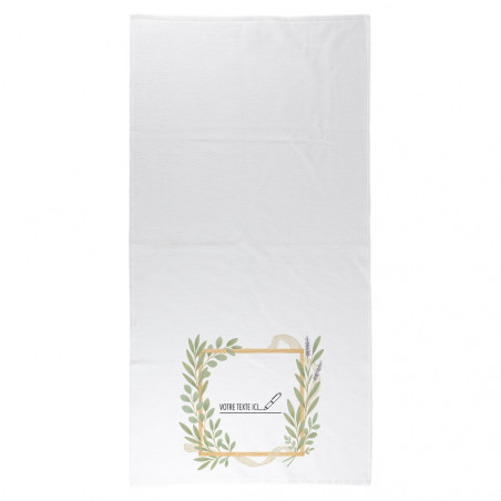Serviette de bain couple ou mariage imprimé avec du texte