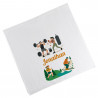 Serviette blanche sport imprimée prénom