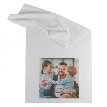 Serviette de bain personnalisée blanche | 50 x 100 cm et épaisse