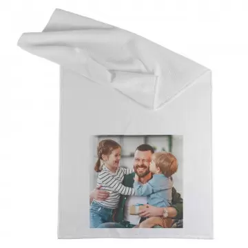 Serviette de bain personnalisée blanche | 50 x 100 cm et épaisse