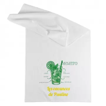 Serviette bain Mojito personnalisée | Idéale pour la plage & ultra absorbante