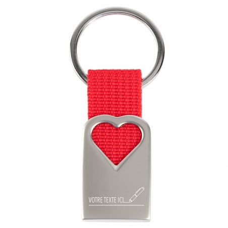 Porte clé coeur personnalisé