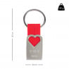 Taille du porte clef cœur rouge