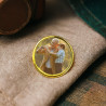 Pin's rond doré personnalisable