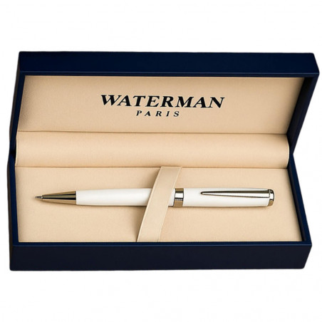 Stylo bille Waterman Blanc gravé