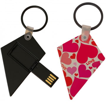Clé USB photo losange 8 Go personnalisée | Cadeau pratique et design