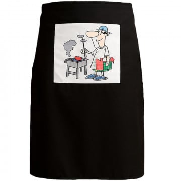 Tablier de ceinture noir personnalisé | Cuisine élégante et pratique