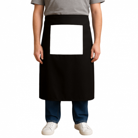 Tablier de Ceinture Cuisine Noir photo à personnaliser