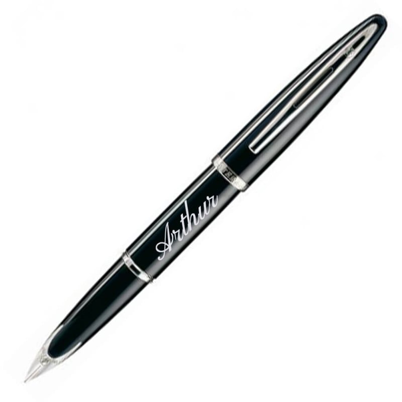 Stylo Waterman Carène laque noir ST plume personnalisé