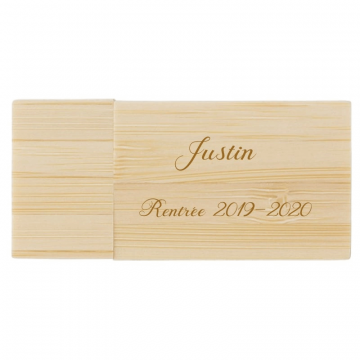 Clé USB en bois 32 Go personnalisée | Gravure laser élégante