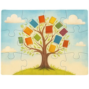Puzzle 12 pièces rectangle personnalisé photo | Cadeau original en bois