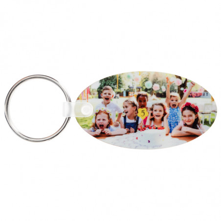 Porte clés en bois ovale personnalisable