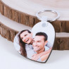 Porte-clés Photo Coeur Bois