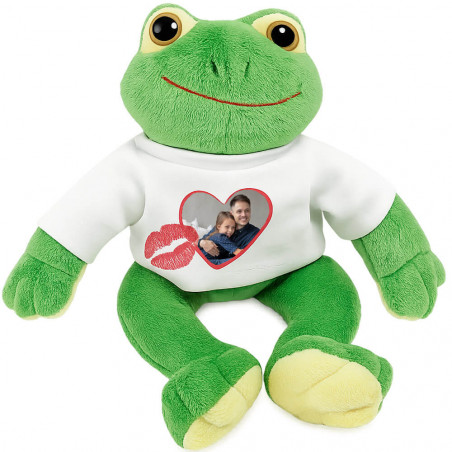 Peluche grenouille personnalisable photo