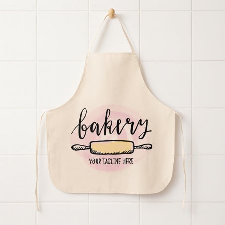 Tablier épais beige personnalisé