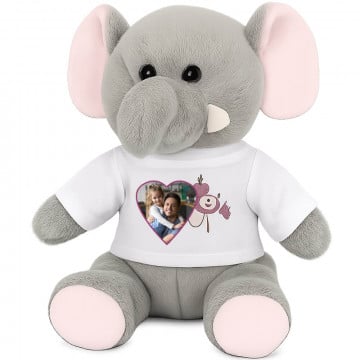 Eléphant en peluche personnalisable photo