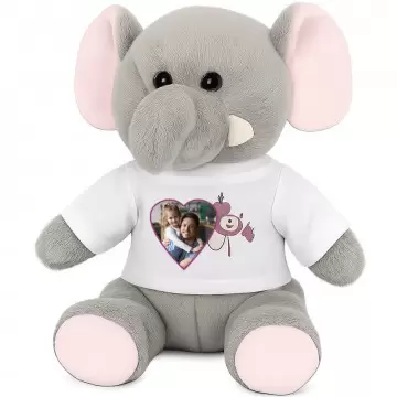 Eléphant en peluche personnalisable photo