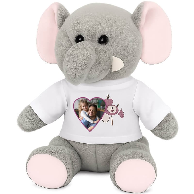 Eléphant en peluche personnalisable photo