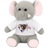 Peluche éléphant avec photo imprimée