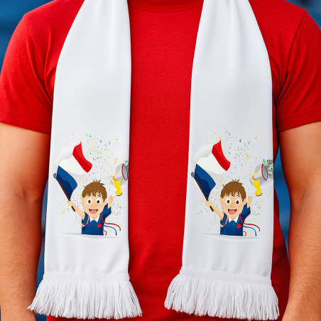 Echarpe blanche personnalisable