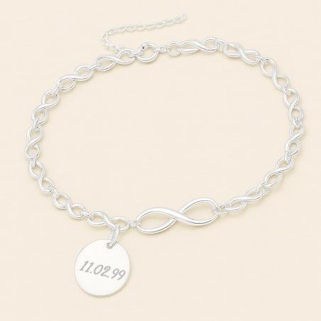 Bracelet infini gravé