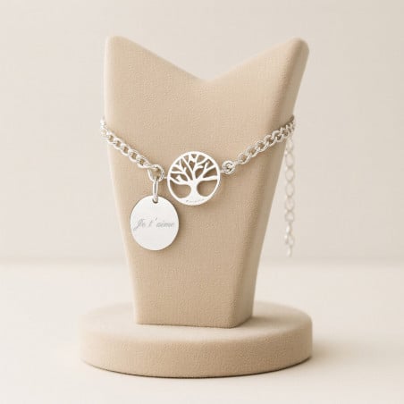 bracelet avec disque à graver