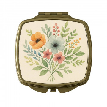 Miroir de poche carré personnalisé | Sublimation photo élégante