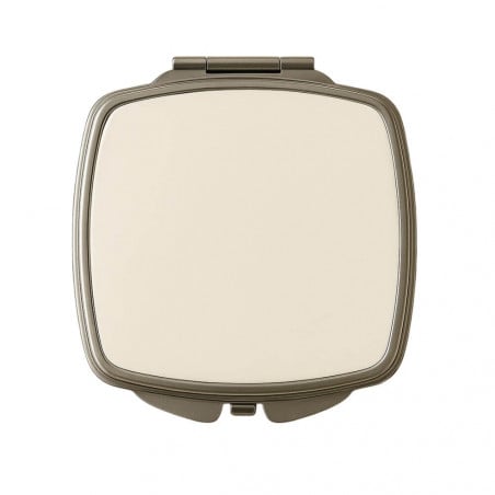 Miroir de poche Carré à bord arrondis à personnaliser