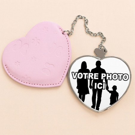 Miroir tissu coeur à personnaliser