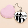 Miroir tissu coeur à personnaliser