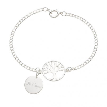 bracelet arbre de vie gravé