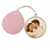 Miroir rond tissu personnalisé