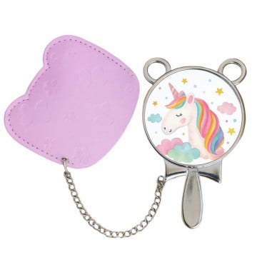 Miroir de poche en forme d'ourson personnalisé avec photo