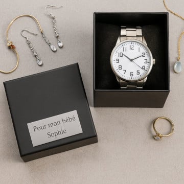 Coffret montre homme métal personnalisé